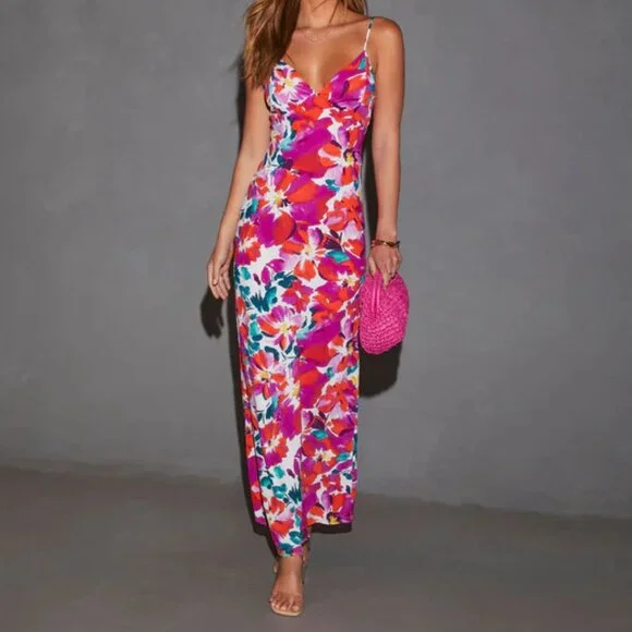 chinese dress ladies Jasiel Strapless Knit Maxi Dress / Cyan Blue | Meshki